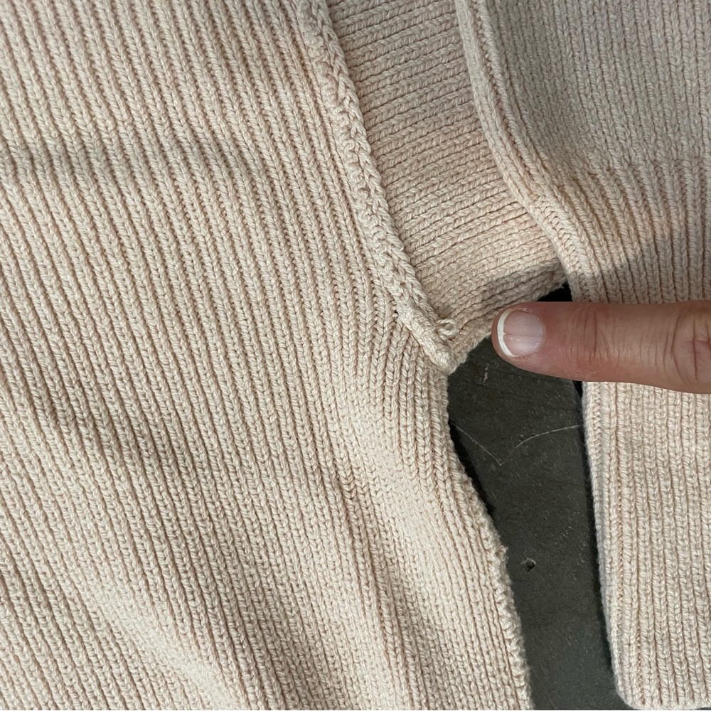 Free People Easy Street Tunic Oversized Sweater Ribbed Peach Parfait Women’s S - Picture 14 of 14